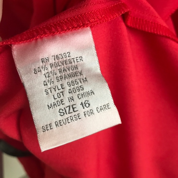 Sleeveless coral dress with ruffle down front - Picture 5 of 5